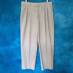 LL Bean Classic Fit Pleated-Front Cotton Chinos, 36 x 30